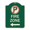 Signmission Fire Zone No Parking and Left Arrow Heavy-Gauge Aluminum Architectural Sign, 24" x 18", G-1824-23974 A-DES-G-1824-23974 - alternate 1